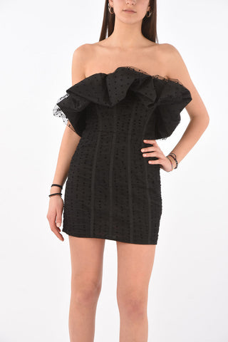 Sleeveless Polka Dot Tulle Minidress