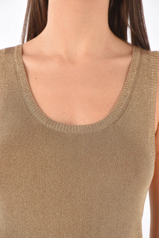 Round Neck Lurex Tank Top