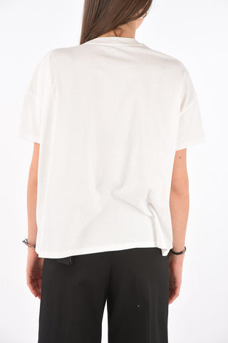 Crew Neck Neon Printed Cotton T-Shirt