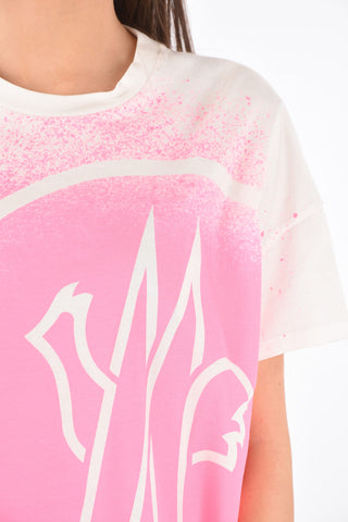 Crew Neck Neon Printed Cotton T-Shirt