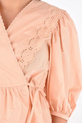 SEE BY Sangallo Detail Drawstring Cotton Shirt