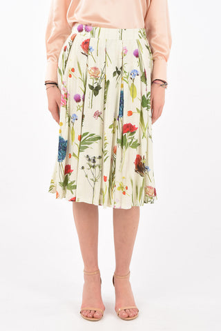 BOUTIQUE Floral Printed Pleated Skirt