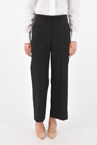 Pantaloni Palazzo in Misto Lana