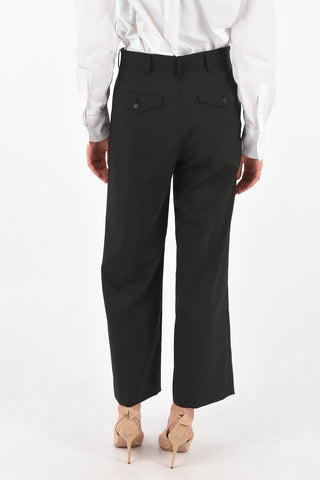 Pantaloni Palazzo in Misto Lana