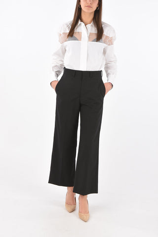 Pantaloni Palazzo in Misto Lana