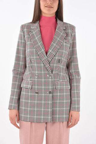 Blazer Doppiopetto District Check con Spacco Posteriore