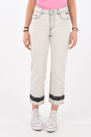 5 Pocket Tie Dye Detail Denim Pants