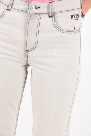 5 Pocket Tie Dye Detail Denim Pants