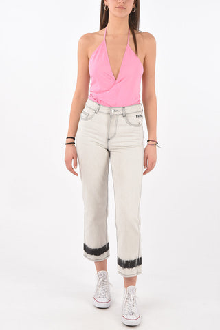 5 Pocket Tie Dye Detail Denim Pants