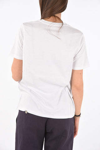 Crewneck T-shirt with Studded Logo