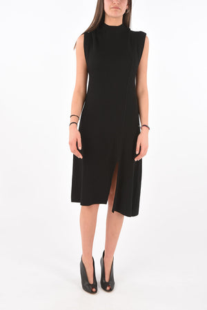 Asymmetric Ribbed Midi Dress