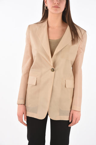 Blazer Monopetto in Organza di Seta