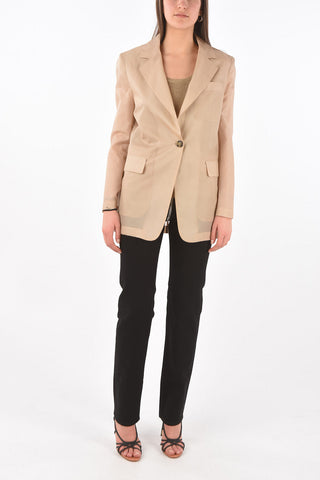 Blazer Monopetto in Organza di Seta