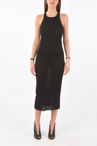 PHLEGETHON Tank Dress in Cotone con Fondo a Taglio Vivo