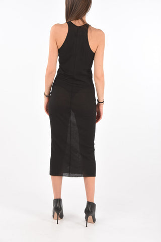 PHLEGETHON Tank Dress in Cotone con Fondo a Taglio Vivo