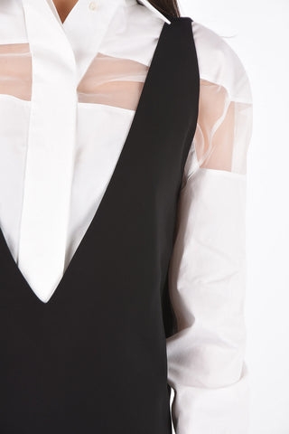 V Neck Stretch Midi Dress
