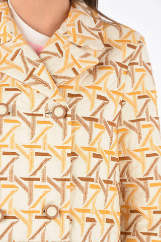 Cappotto Doppiopetto Monogram Trapuntato