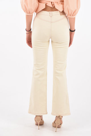 SEE BY Jeans Bootcut con Zip Frontale e Cuciture a Vista