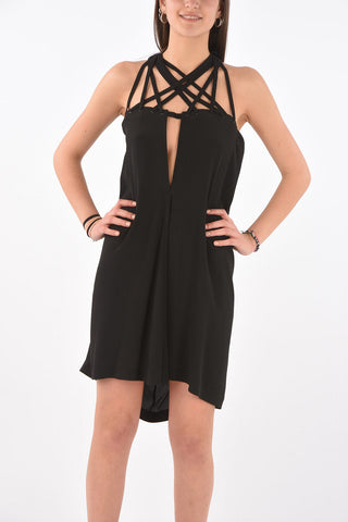 TECUATL Criss Cross Strap MEGALACED Minidress