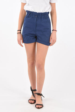 5 Pocket Elastic Waistband Cotton Shorts