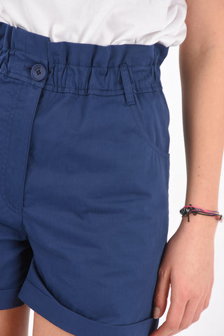 5 Pocket Elastic Waistband Cotton Shorts
