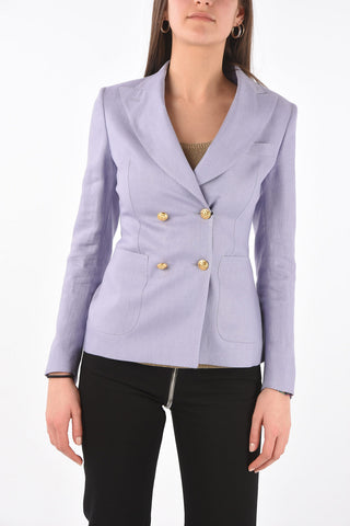 Double-breasted CORAL Linen Blazer