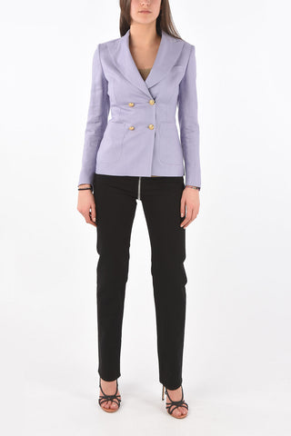 Double-breasted CORAL Linen Blazer