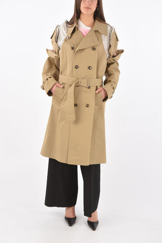 Double-breasted Cut-out Detail Cotton Trench