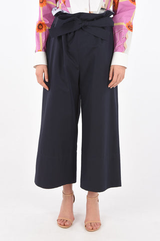 Belted Cropped Palazzo Pants