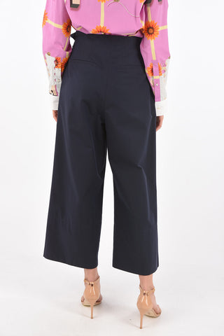 Belted Cropped Palazzo Pants