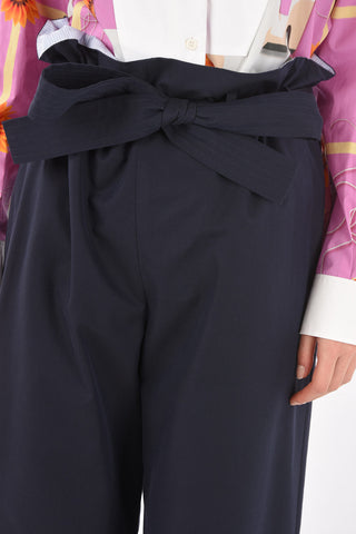 Belted Cropped Palazzo Pants