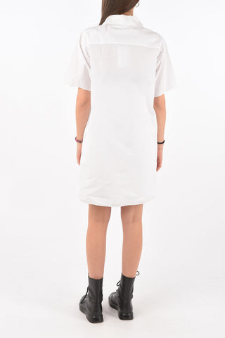 Embroidered Logo Cotton Shirt Dress
