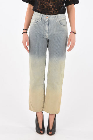 5 Pocket Pinstriped Faded Wash Denims