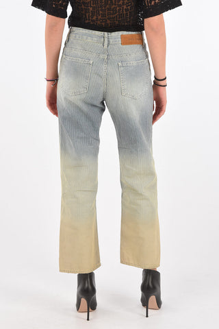 5 Pocket Pinstriped Faded Wash Denims