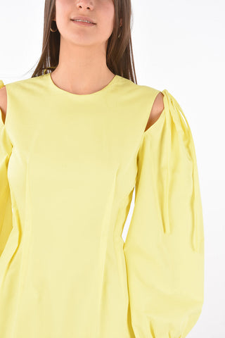 Vestito in Cotone con Dettaglio Cut-out