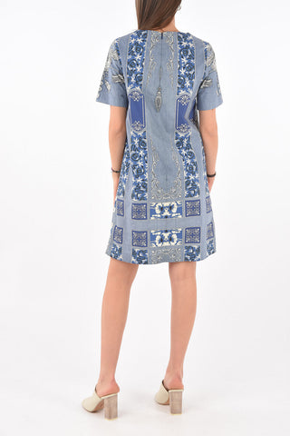 Vestito Shift in Cotone Fantasia