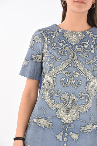 Vestito Shift in Cotone Fantasia