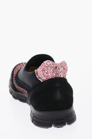 neoprene slip on sneakers with rhinestone