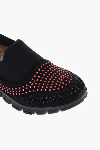 neoprene slip on sneakers with rhinestone