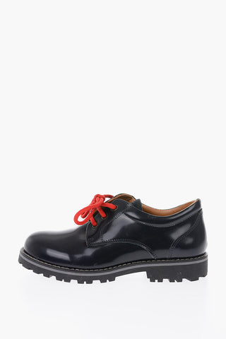Scarpe Derby in pelle con lacci a contrasto