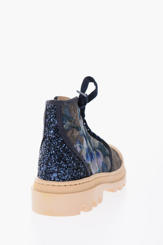 Sneakers alte a fantasia con zip laterale