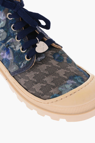 Sneakers alte a fantasia con zip laterale