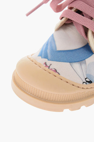 DISNEY stivaletti stampati con stringhe e zip laterale