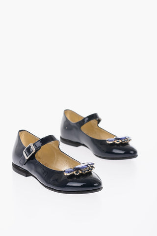 patent leather Point Toe Mary Jane ballet flats