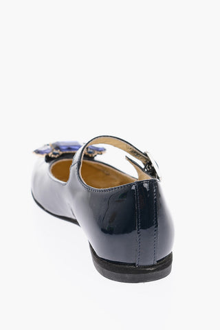 patent leather Point Toe Mary Jane ballet flats