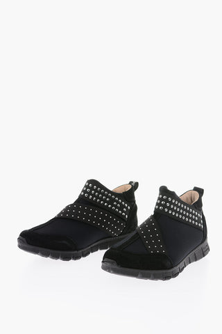suede leather and neoprene slip on with studs
