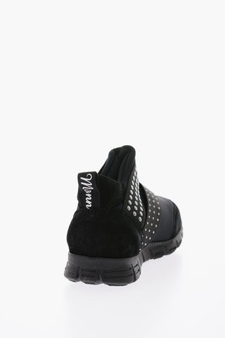 suede leather and neoprene slip on with studs