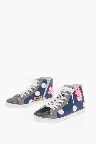 polka dots suede LOS ANGELES high top sneakers