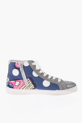 polka dots suede LOS ANGELES high top sneakers