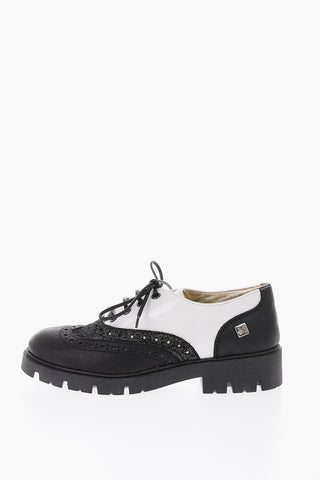 Patent leather Spectator Oxford brogues